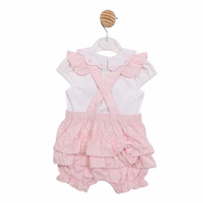 Mintini MB7031 * MB7031A Scallop Butterfly Frilly Dungaree Set (12-24 months)