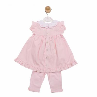Mintini MB7033 * MB7033 Scallop Butterfly Frilly Dress & Legging Set (3-9 months)