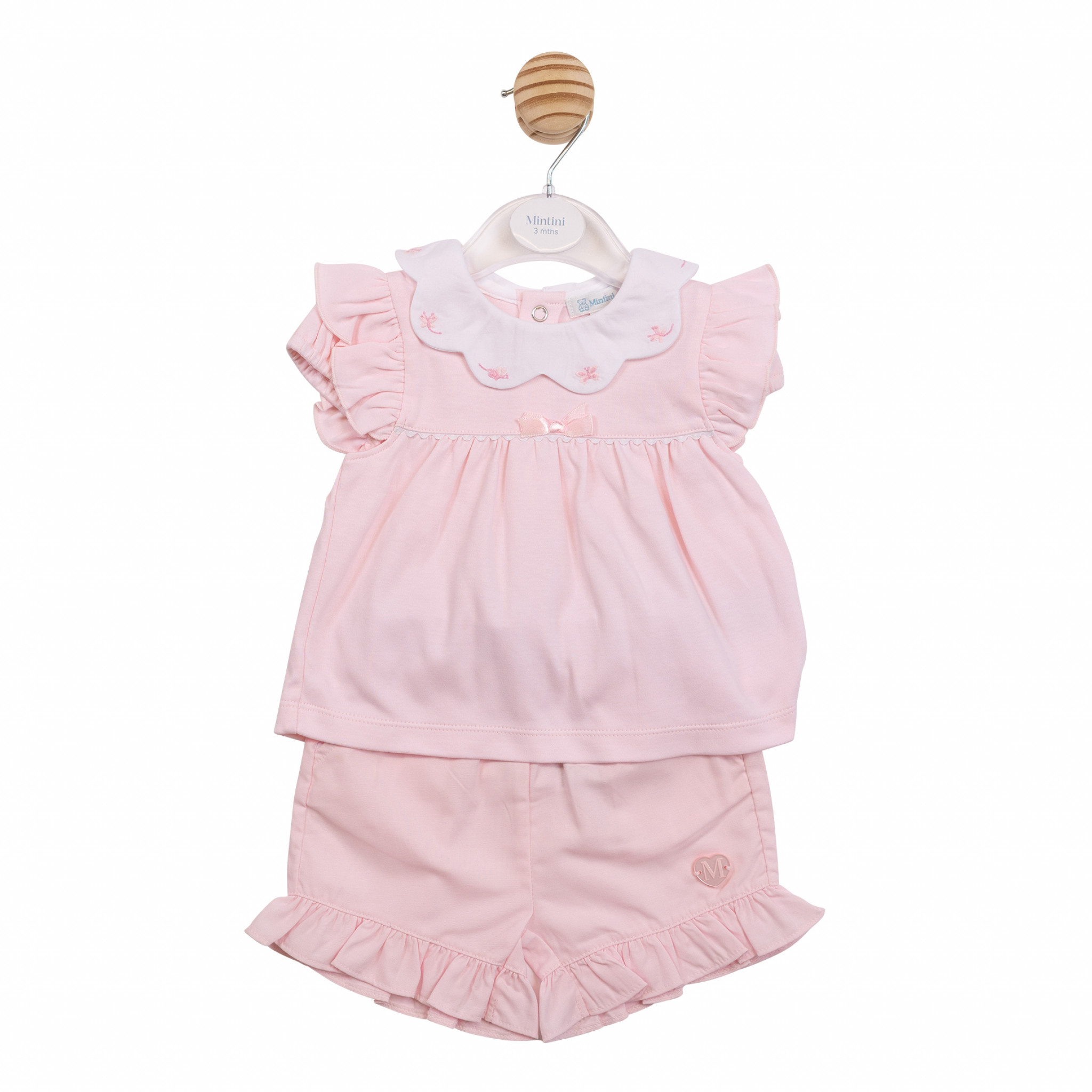 Mintini MB7034 * MB7034A Scallop Butterfly Top & Shorts Set (12-24  months)