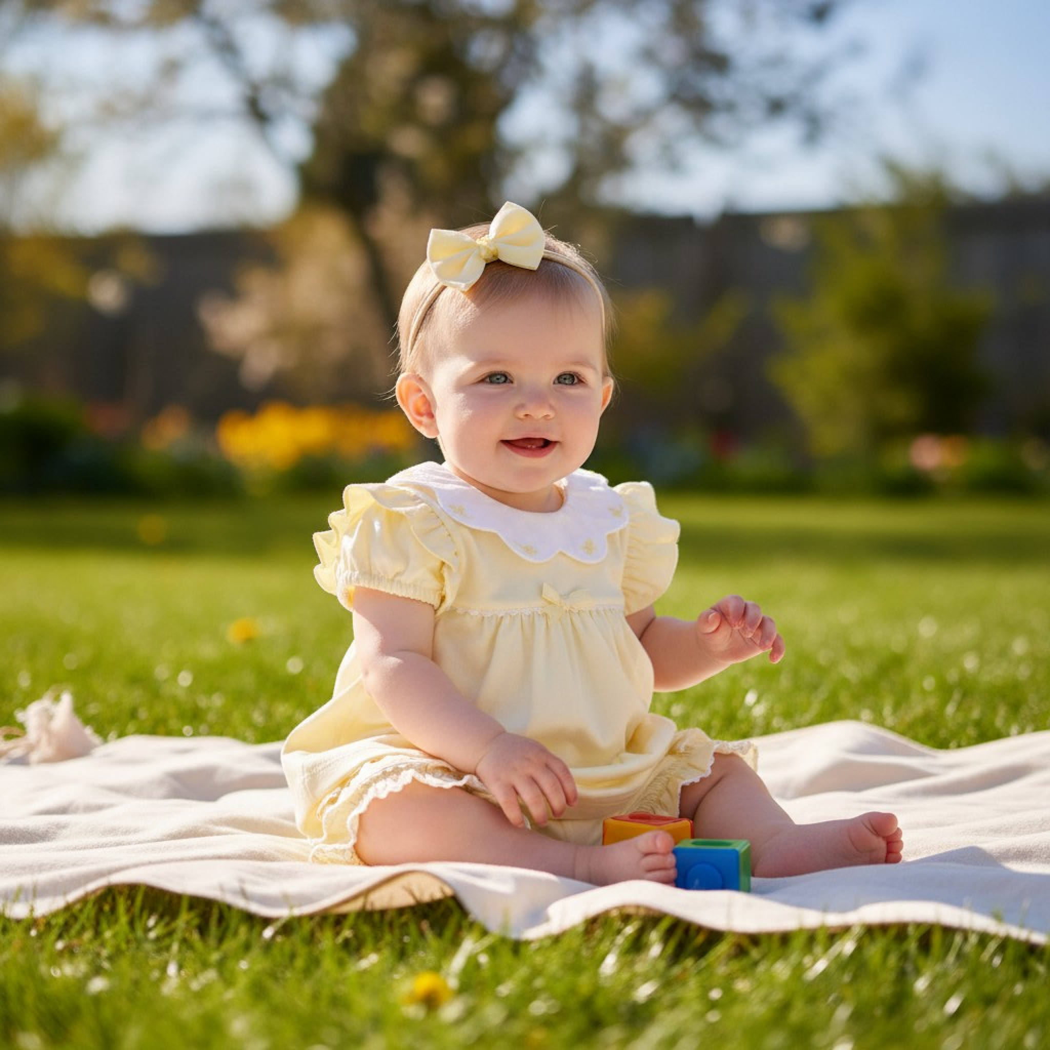 Mintini MB7038A * MB7038A Scallop Butterfly Frilly Bloomer Set (12-24 months)