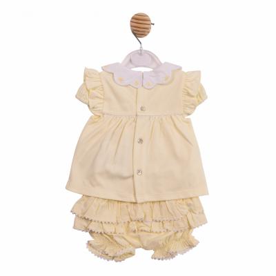 Mintini MB7038 * MB7038 Scallop Butterfly Frilly bloomer set(3-9 months)