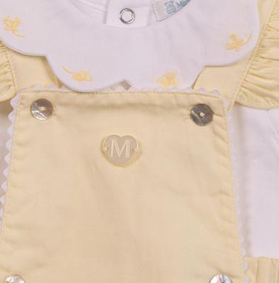 Mintini MB7031 * MB7039 Scallop Butterfly Frilly Dungaree Set (3-9 months)