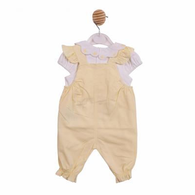 Mintini MB7040 * MB7040 Scallop Butterfly Frilly Dungaree Set (3-9 months)