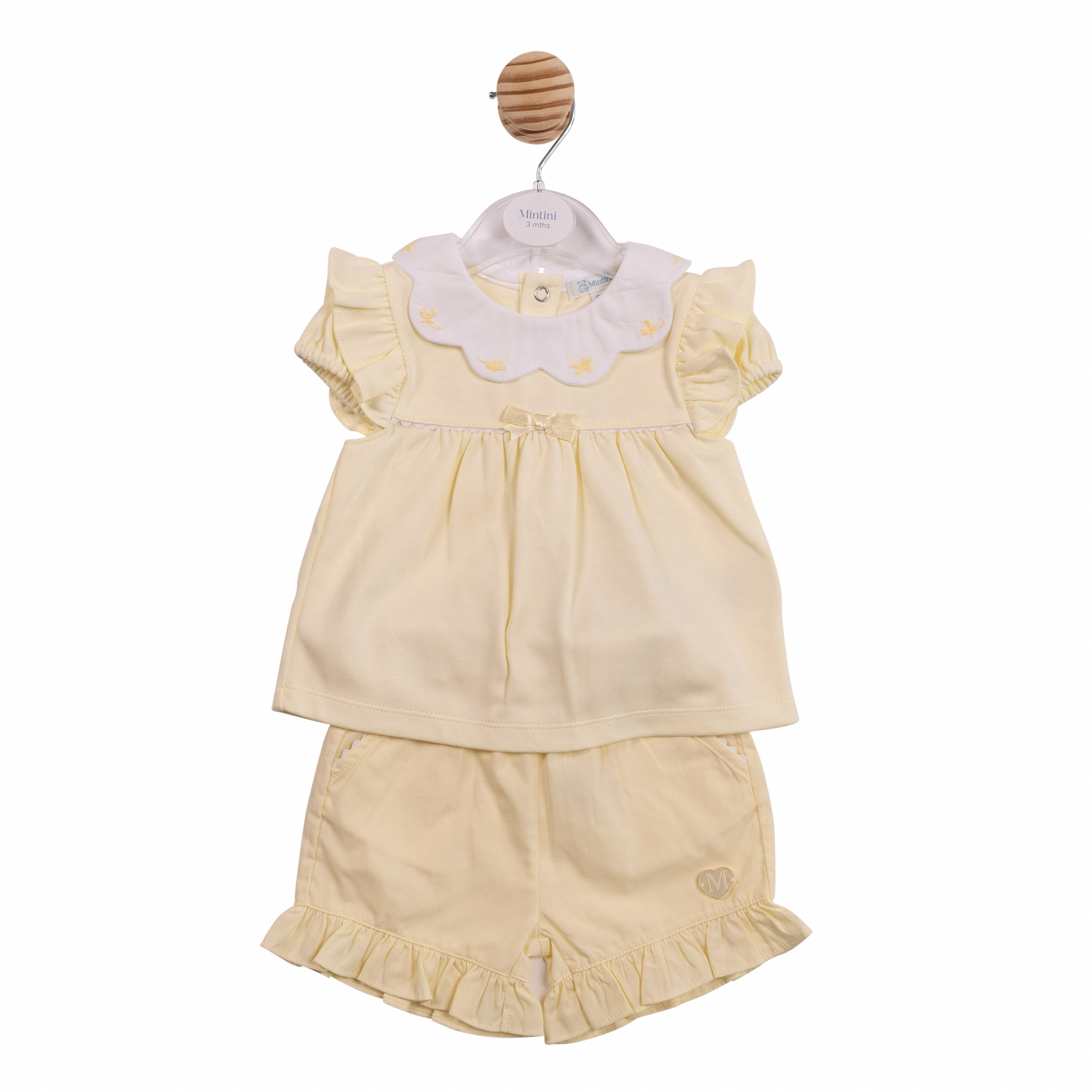 Mintini MB7041 * MB7041A Scallop Butterfly Top & Shorts Set (12-24  months)