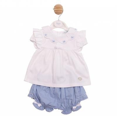 MB7046A  Scallop Butterfly Frilly bloomer set (12-24 months)