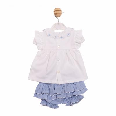 Mintini MB7046 * MB7046 Scallop Butterfly Frilly bloomer set(3-9 months)