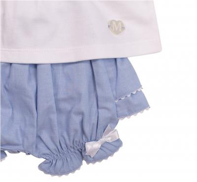 Mintini MB7046 * MB7046 Scallop Butterfly Frilly bloomer set(3-9 months)