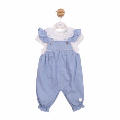 MB7048  Scallop Butterfly Frilly Dungaree Set  (3-9 months)