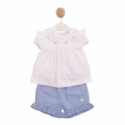 Mintini MB7041 * MB7050 Scallop Butterfly Top & Shorts Set (3-9  months)