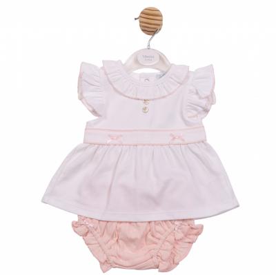 Mintini MB7053A * MB7054A Pointelle Bow Jam Pant Set(12-24 months)