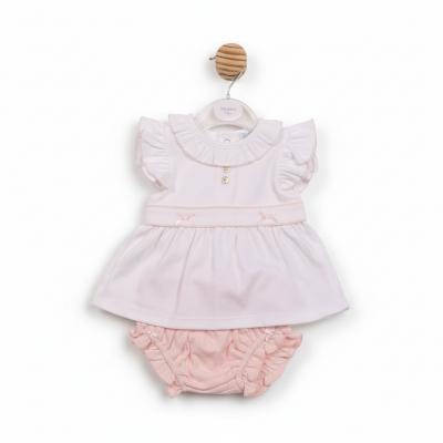Mintini MB7053A * MB7054A Pointelle Bow Jam Pant Set(12-24 months)