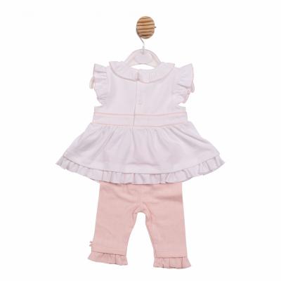 Mintini MB7058 * MB7058 Pointelle Bow Two Piece Set(3-9 months)