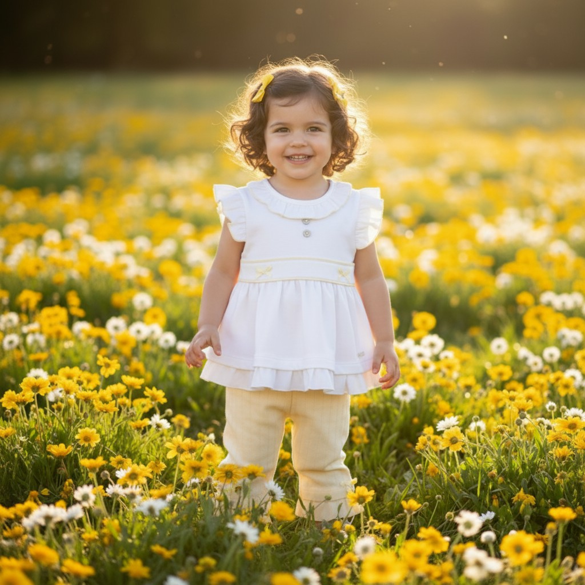 Mintini MB7065B * MB7065B Pointelle Bow Two Piece Set(3-5 years)