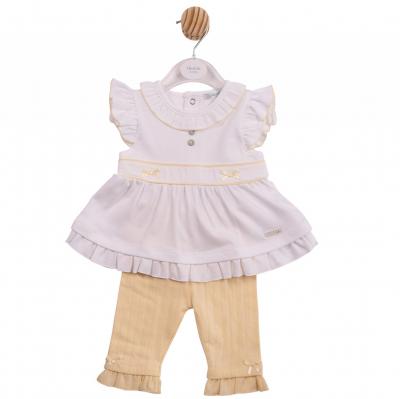 Mintini MB7065 * MB7065Y Pointelle Bow Two Piece Set(3-9 months)