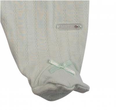 Mintini MB7066 * MB7066 Pointelle Bow All In One (1-6 months)