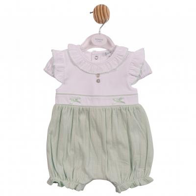 MB7067G  Pointelle Bow Romper   (1-9 months)