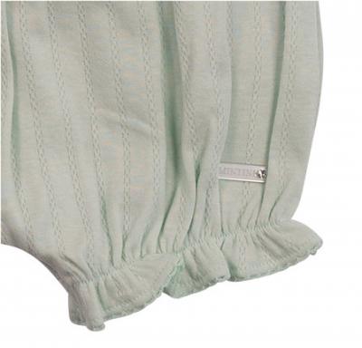 Mintini MB7067 * MB7067G Pointelle Bow Romper  (1-9 months)