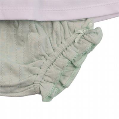 Mintini MB7068A * MB7068A Pointelle Bow Jam Pant Set(12-24 months)