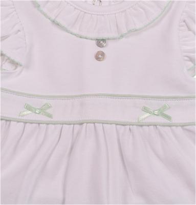 Mintini MB7068 * MB7068 Pointelle Bow Jam Pant Set(3-9 months)