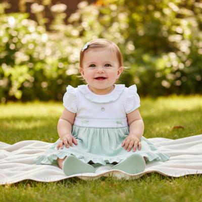 MB7070SG  Pointelle Bow Dress (3-9 months)