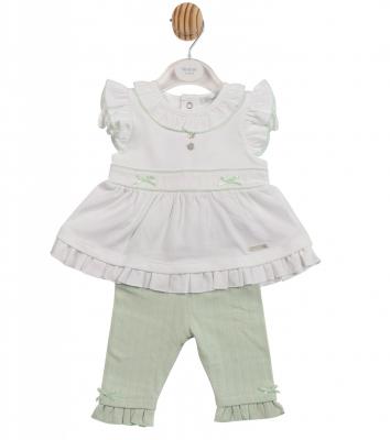 MB7072B  Pointelle Bow Two Piece Set (3-5 years)