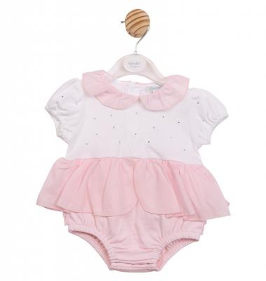 MB7091  Diamante and Frill Romper   (1-9 months)