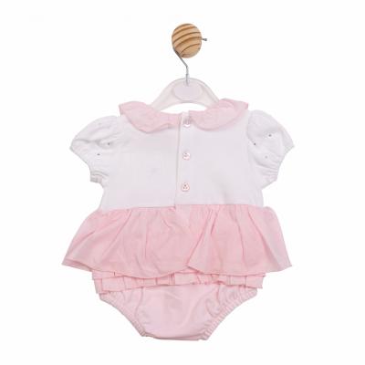 Mintini MB7091 * MB7091 Diamante and Frill Romper (1-9 months)
