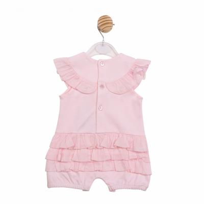 Mintini MB7092 * MB7092 Diamante and Frilled rear Romper  (3-12 months)