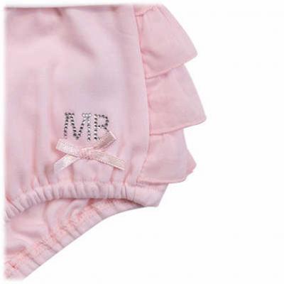 Mintini MB7093 * MB7093 Diamante and Frilled Bloomer Set (3-9 months)