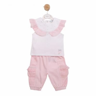 MB7097A  Diamante and Frilled Trouser Set  (12-24 months)