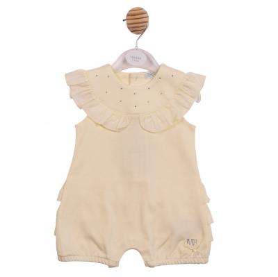 MB7105  Diamante and Frilled Romper  (3-12 months)