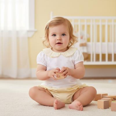 MB7106-A Diamante and Frilled Rear Bloomer Set (12-24 months)