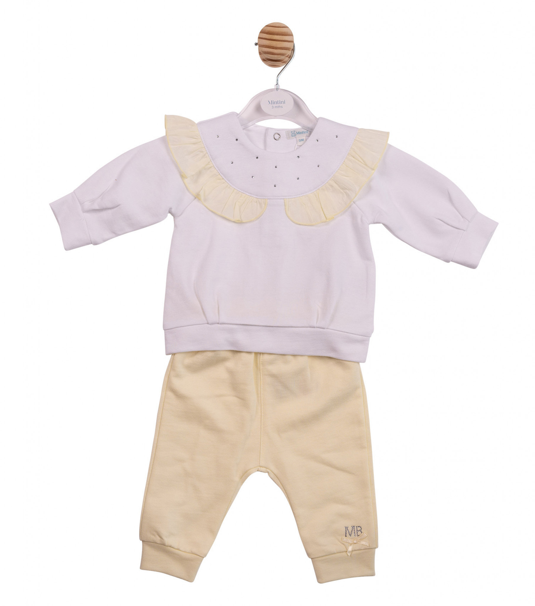 Mintini MB7111 * MB7111B Diamante and Frilled Trouser Set (3-5 years)