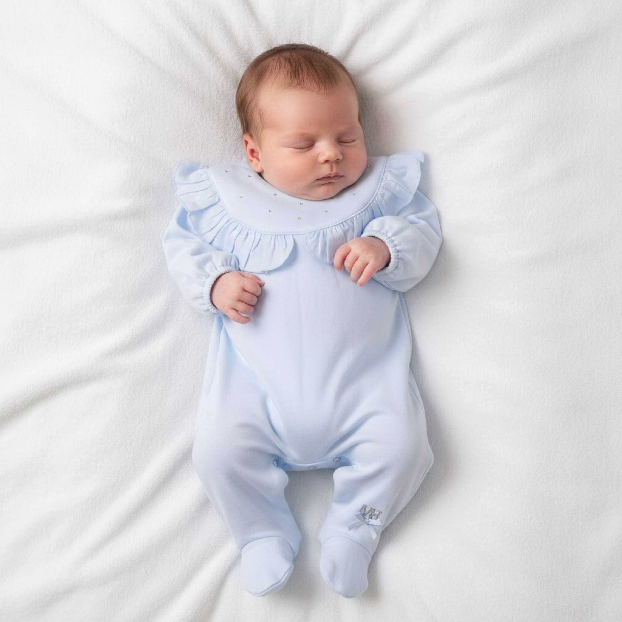 Mintini MB7116 * MB7116S Diamante and Frill All In One (1-6 months)