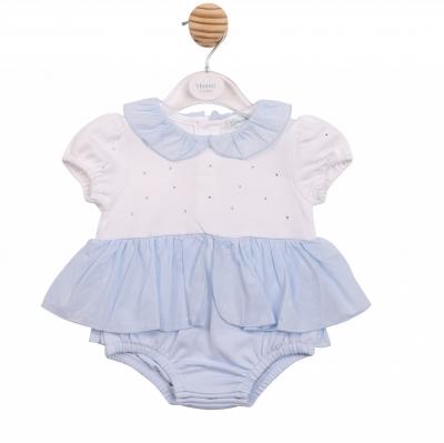 Mintini MB7117 * MB7117S Diamante and Frill Romper  (1-9 months)