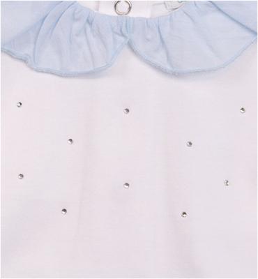 Mintini MB7119 * MB7119 Diamante and Frilled rear bloomer set(3-9 months)