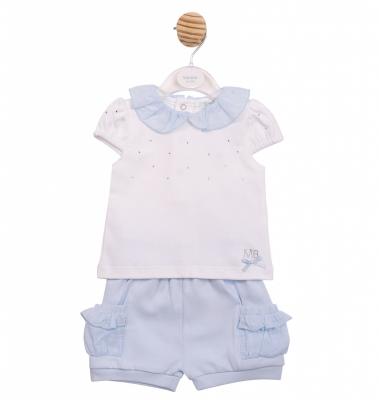 Mintini MB7121B * MB7121B Diamante shorts set(3-5 years)