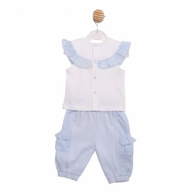 Mintini MB7123 * MB7123A Diamante and Frilled Trouser Set (12-24 months)