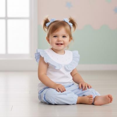 MB7123S  Diamante and Frilled Trouser Set  (3-9 months)
