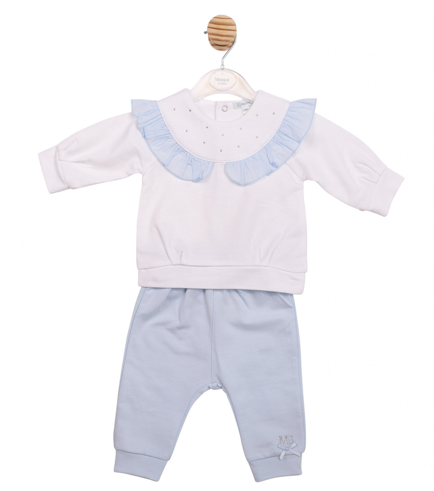 Mintini MB7124 * MB7124B Diamante and Frilled Trouser Set (3-5 years)