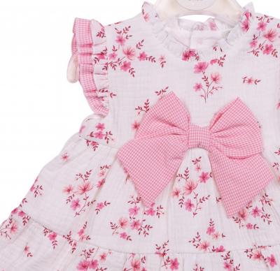 Mintini MB7133 * MB7133B Floral Bows and Gingham Leggings Set (3-5 years)