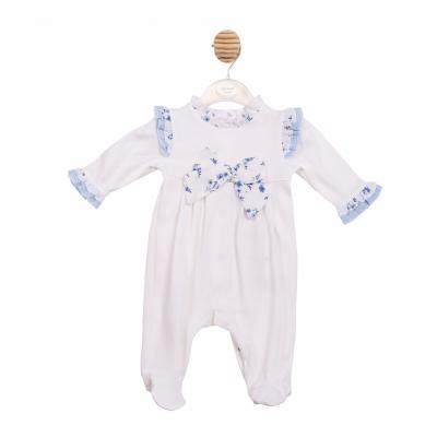 MB7136  Floral and Bow All In One  (1-6 months)
