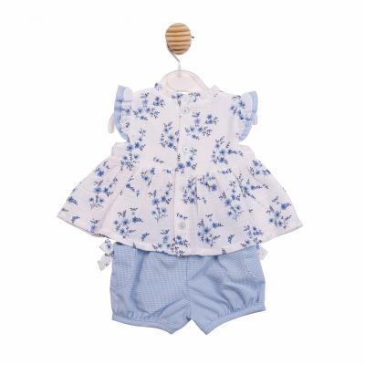 Mintini MB7140A * MB7140A Floral bows and gingam bloomer set ( 12-24 months)