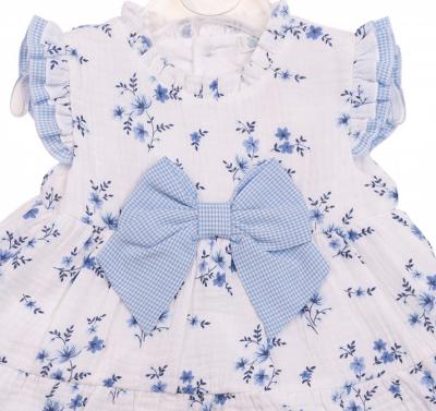 Mintini MB7141 * MB7141B Floral Bows and Gingham Leggings Set (3-5 years)