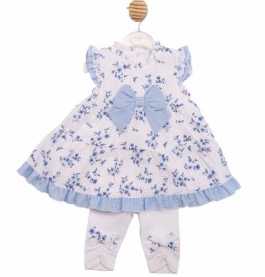 MB7141B  Floral Bows and Gingham Leggings Set  (3-5 years)