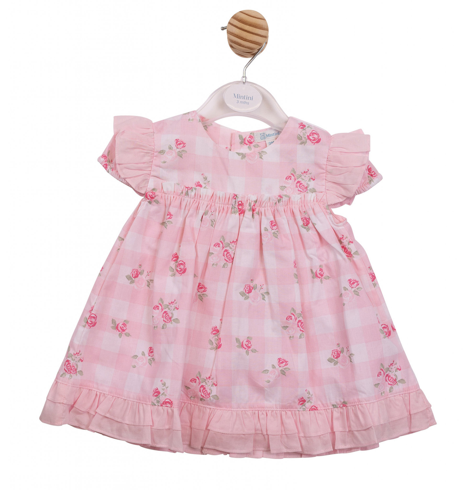 Mintini MB7159A * MB7159A Floral Dress with bow  (12-24 months)