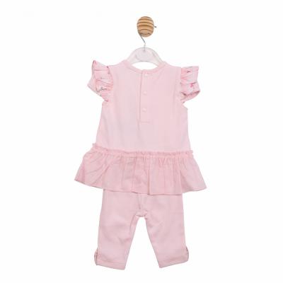 Mintini MB7161 * MB7161 Floral and Check Tunic Set (3-9 months)