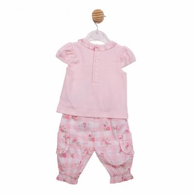 Mintini MB7162 * MB7162B Floral and Check Trouser Set (3-5 years)