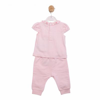 Mintini MB7163 * MB7163 Floral and Check Jog Set (3-9 months)