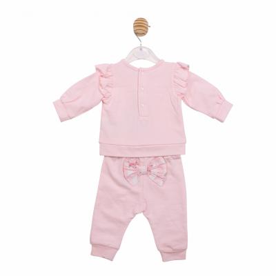 Mintini MB7164 * MB7164A Floral and Check Bow Jog Set(12-24 months)